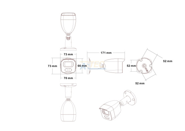 ATEC-I5P-084 IP-видеокамера, 5 Мп, белый